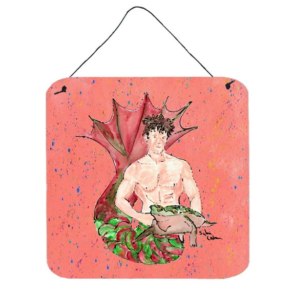 Carolines Treasures 8348DS66 Merman Wall or Door Hanging Prints 6HX6W multicolor