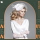 thumbnail image 5 of Conjunto de sombrero blanco para fiesta de té para mujer: tocado Derby con velo, collar de perlas y guantes de encaje para bodas, fiestas y ceremonias., 5 of 7