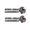 Black 2pcs, variant on Retired Lineman Proudly Served Metal Car Emblem, 3D Flag and Pole Climber Lineman Car Emblem, Metal Flag Emblems Cars Decal Sticker for Truck SUV Toolbox Electrician Men