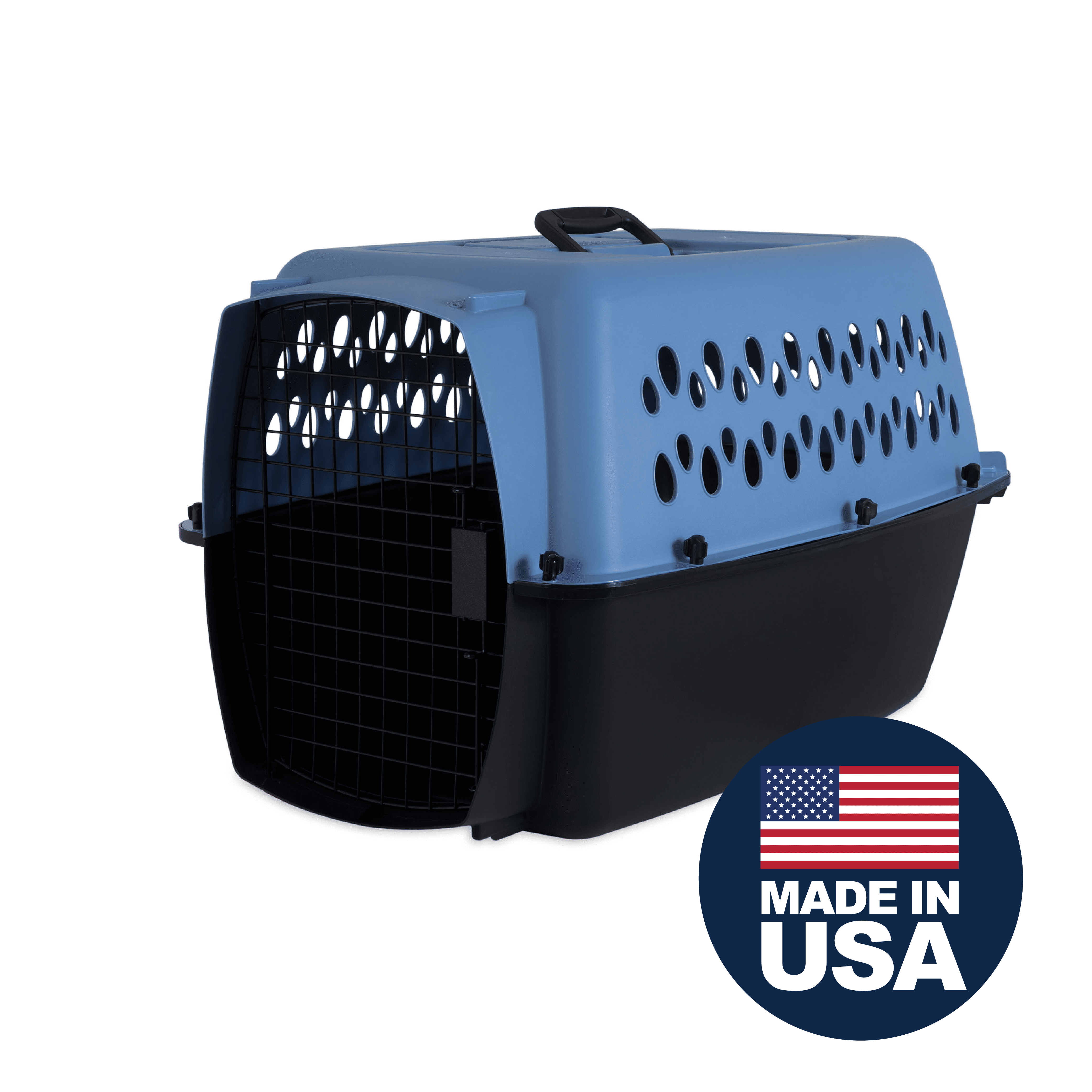 Petmate Pet Porter Fashion Travel Dog Kennel Portable Pet Carrier, Medium 26" for Dogs 20-25 lb, Blue