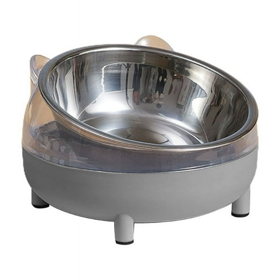 WINDLAND Elevated for Cat Bowls Dogs Stainless Steel Tilted Raised Food Feeding Dish