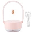 thumbnail image 1 of Humidificador de nebulización USB con asa Humidificador de escritorio con tanque de agua de 350 ml con luz nocturna de poco ruido rosa, 1 of 5