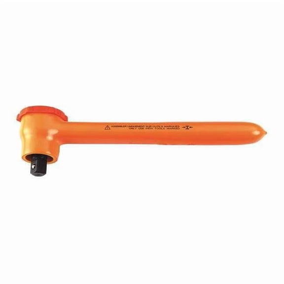 Facom Hand Ratchet, 7 in, Insulated, 3/8 in FT-J.151AVSE