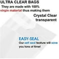 thumbnail image 4 of 23cm x 30cm  - 23cm x 30cm 100 Clear Cello Bags Adhesive 2Mil Heavy Duty Self Sealing OPP Plastic Gift Bags for Clothing T-Shirt Storage Envelope Gift Cellophane Wrap with Knurling Edges, 4 of 5