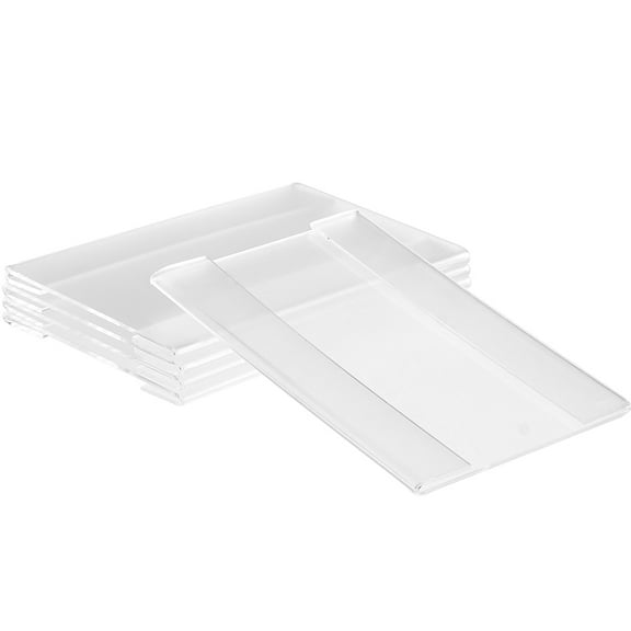HORIALENCE Acrylic Sign Holder Transparent Malls Price Display 6Pcs 4.7X3.1X0.2In