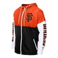 thumbnail image 2 of Men's-New Era  Black/Orange San Francisco Giants Color Block Full-Zip Hoodie Windbreaker, 2 of 5
