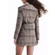 thumbnail image 3 of Abrigo de invierno con cinturón y cuello de chal de cuadros para mujer Inspire Chic M Houndstooth caqui, 3 of 6