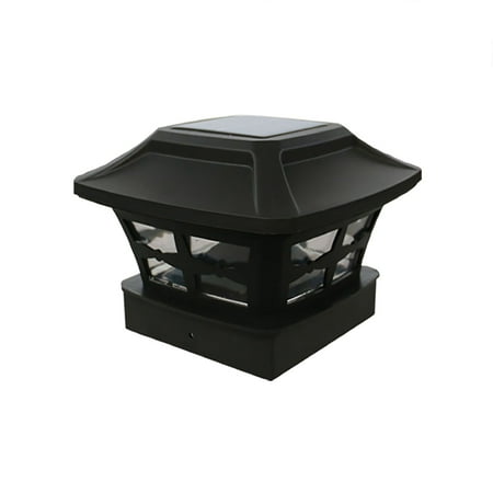 

Solar Power LED Deck Cap Post Light Bright Two-color Fence Lights Outdoor Garden