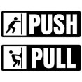 thumbnail image 1 of Push Pull Door sticker, 1 of 3