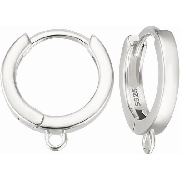 Round Hoop Huggie Earring Hooks 925 Sterling Silver Leverback Earring Findings for Dangle Earring Making Supplies Mixed Color