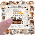 thumbnail image 3 of 35pcs-50pcs Vintage Coffee Stickers Retro Coffee Stationery for Luggage Notebook Guitar, 3 of 9
