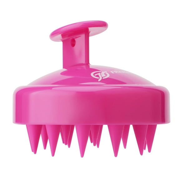 FREATECH Hair Scalp Massager Shampoo Brush for Scalp Care and Hair Growth, Shower Hair Scrubber Scalp Exfoliator for Dandruff, Long & Flexible Silicone Bristles for Long, Thick, Curly Hair, Red