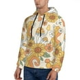 thumbnail image 3 of Bingfone Groovy Hippie Flower Mushrooms Men'S Drawstring Hoodie Long Sleeve Pocket Sweatshirts-X-Large, 3 of 9