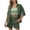 Army Green, variant on Women's Two Piece Relaxed Fit Set, Button-Down Shirt and Shorts, Casual Outfit for Summer and Vacation