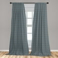 thumbnail image 5 of Ambesonne Ethnic Curtains, Mandala, Pair of 28"x84", Pale Blue Pale Yellow, 5 of 5