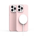 thumbnail image 4 of For Samsung Galaxy S25 Ultra MagSafe Compatible Original Invisible Circle PU Leather Hybrid with Colored Metal Buttons Cover, XPM Phone Case [Pink], 4 of 8