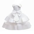 thumbnail image 3 of TBWNWG Girls Birthday Party Dress with Beaded Bow and Puff Sleeves Elegant Cake Tutu Gown for,Sizes 9-10 Years, 3 of 9