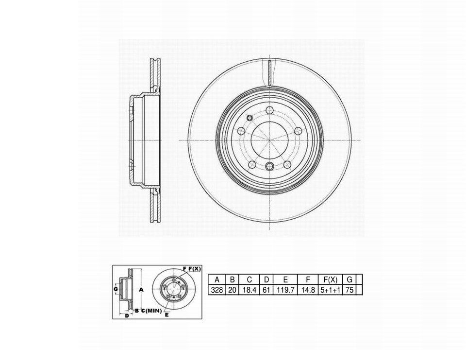 Winstop Brake Rotor, Rear WS243205, BMW 750iL 2001-1995
