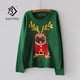 thumbnail image 2 of Suéter de Navidad para mujer, jerseys gruesos y cálidos, Tops de punto de manga completa con lentejuelas, Pug bordado, T0N654T, Invierno, 2 of 5