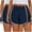 Navy, variant on Shorts for Women Plus Size Clearance,,Xunlbb 2pc Women's Summer Solid Color Sexy Elastic Waist Side Pleated Casual Shorts ,Black M
