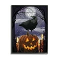thumbnail image 2 of Stupell Industries Spooky Halloween Night Sky Crow Jack-o'-lantern Full Moon, 24 x 30, Design by Grace Popp, 2 of 5