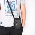 thumbnail image 4 of Cangurera Bolso cruzados de cuero de vaca Paquete de cintura masculino con múltiples bolsillos Suave para deportes al aire libre, 4 of 5