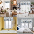 thumbnail image 7 of Ocean Starfish Valances for Windows Coastal Vintage Blue Sea Shell Seahorse Jellyfish Stripe Valance Curtains Rod Pocket Bathroom Small Window Treatments for Kitchen Living Room Bedroom, 42"x12", 7 of 7