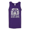 thumbnail image 2 of Wild Bobby,I Have Two Titles Dad and Step Dad Rock Them Both Step Dad Gift, Father's Day, Men Graphic Tank Top, Purple, Medium, 2 of 3