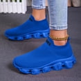 thumbnail image 2 of Rotm Shoes for Women Womens Slip On Sneakers Women Walking Tennis Shoes Lightweight Casual Sneakers for Gym Travel Work Blue,9, 2 of 5