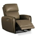 thumbnail image 2 of Furniture of America Sintle Light Brown Faux Leather Power Recliner with USB Ports, 2 of 6