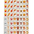 thumbnail image 4 of CYFW 8 Animals Pattern+8 Foods Pattern Seaside Escape Game Blocks Mahjong Sets with 65 Tiles 30mm Flag and Ball Pattern with Handbag for Spring Picnic Party Gift., 4 of 7