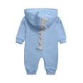 thumbnail image 5 of 2025 Spring Newborn Baby Long Sleeve Romper Suit Toddler Boys Girls Hooded Dino Jumpsuit Cotton Babywear,9-12M Blue, 5 of 6