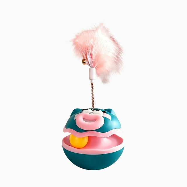 Leodye 1PCS Tumbling Toy Amusing Entertainment Pet Play Creative Design Interactive Toy for Kitty Amusement -3.35x8.27in