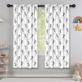 thumbnail image 5 of Blackout Kids Curtains,White Dancing Skeleton Pattern Childrens Insulated Curtains Set Of 2,Bedroom Essentials,Toddler Room Decor 42"x63", 5 of 5