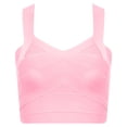 thumbnail image 3 of DuoJiaJ Ladies V Neck Bandage Knitted Hot Girl Slim Elastic Corset Vest Summer Tank Tops Women Pink XS, 3 of 3