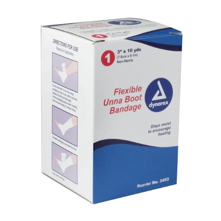 Dynarex Unna Boot Dressing Bandage 3 Inch x 10 Yard NonSterile