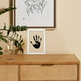 thumbnail image 4 of OULII Wood Photo Frames Family Handprint Frame Wooden Handprint Keepsake for Giving 1Pcs, 4 of 8