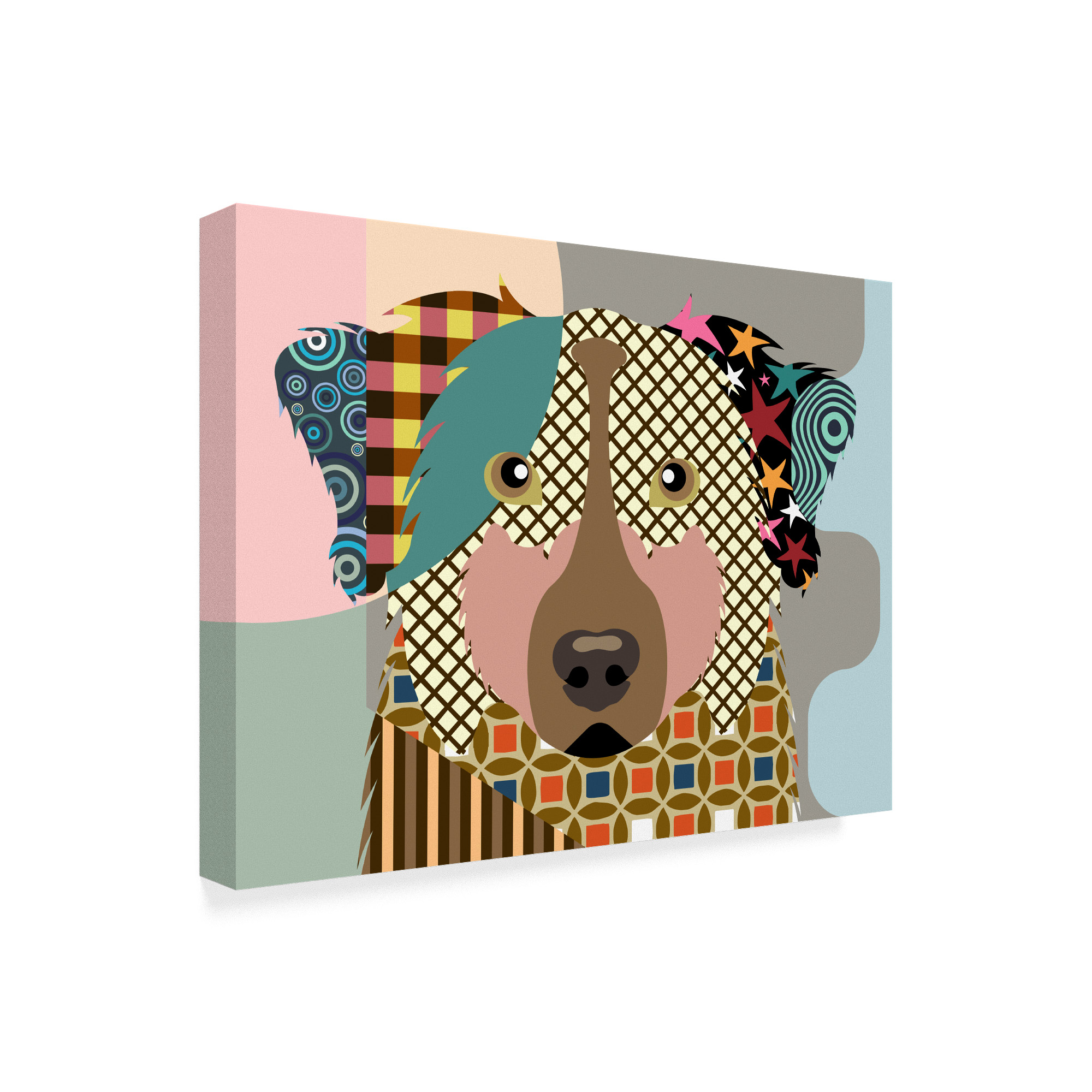 Trademark Fine Art 'Australian Shepherd Dog' Canvas Art by Lanre Adefioye