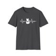 thumbnail image 2 of My Heart Beats for Cats Shirt, Classic Crew Neck, Short Sleeve T-Shirt, 2 of 9