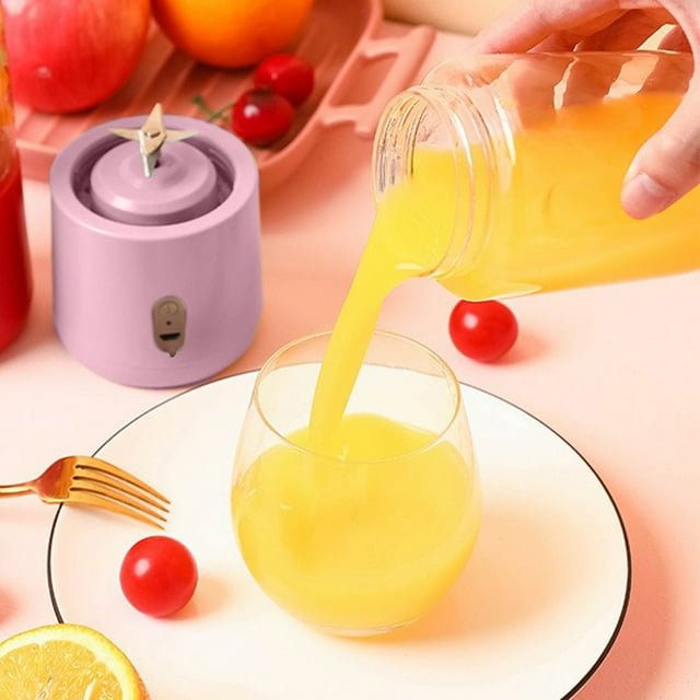 Batidora portátil para batidos | Exprimidor de frutas recargable USB de 6 cuchillas | Batidora de batido de viaje de mano | 400ml 1800mAh | Mini batidora personal para deportes al aire libre | Fácil