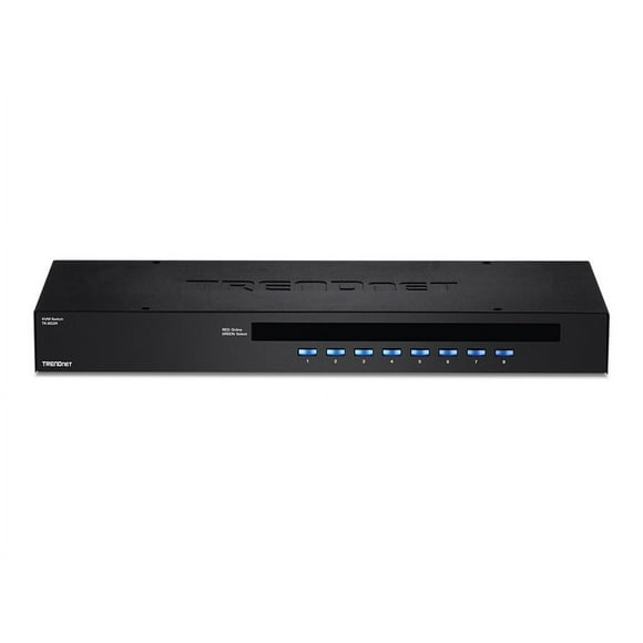 TRENDnet TK 803R - KVM switch - 8 x KVM port(s) - 1 local user - rack-mountable - TAA Compliant
