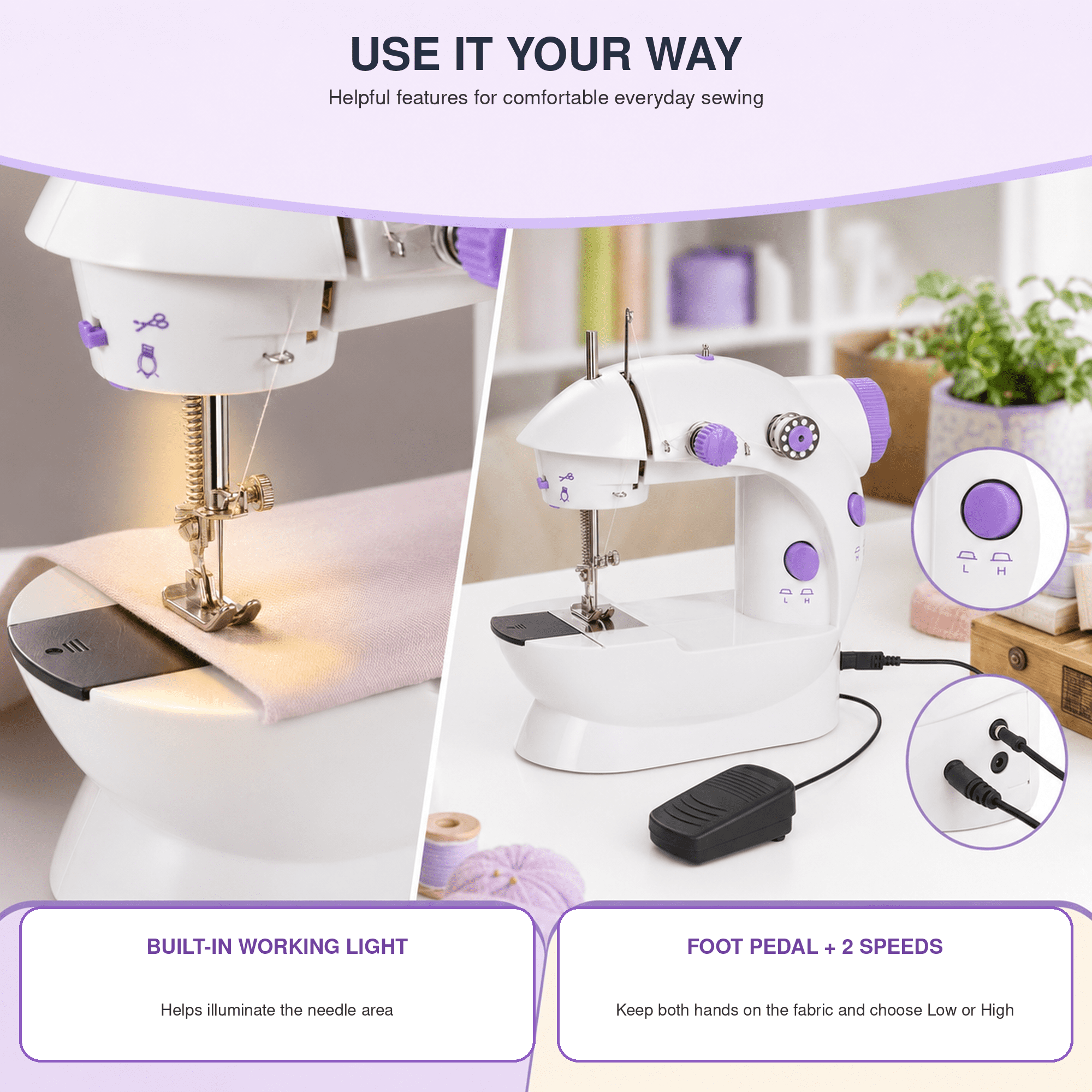 Fixdono Mini Sewing Machine for Beginner – picture 9