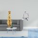 thumbnail image 2 of Figura de guepardo,Figura de guepardo dorado,adorno de escritorio moderno,Figura de pensador abstracto,Estatua de pensador abstracto,decoración para el hogar,Figura humana decorativa para, 2 of 8
