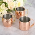 thumbnail image 4 of Tazas de Cobre Uxcell 60ml/2 OZ Mini Tazas de Cóctel Martilladas, 4Pack Vaso de Disparo de Acero Inoxidable Chapado en Cobre, Oro Rosa, 4 of 6