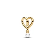 Pandora Wrapped Heart Charm 14k Gold-Plated Women's Jewelry