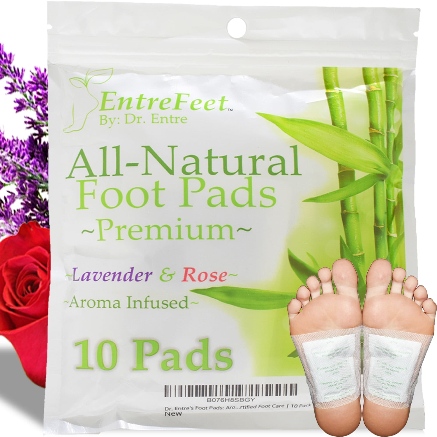 Dr. Entre's Detox Foot Pads 100 Organic All Natural to Detoxify