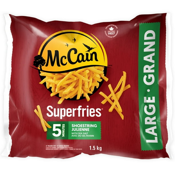McCain Superfries® 5 Minute Shoestring Fries, 1.5kg Walmart.ca