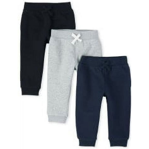 The Children's Place Boys Baby Toddler Jogger Sweatpants, 3-Pack, Sizes 2T-5T