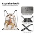 thumbnail image 4 of Saiise Cowboy Rodeo Guitar Pattern Sports Drawstring Backpack - String Swim Gym Bag with Wet Proof Pocket for Women&Men-Medium, 4 of 6