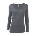 thumbnail image 1 of Delta Platinum Ladies CVC Long Sleeve Scoop Neck Tee, 1 of 1